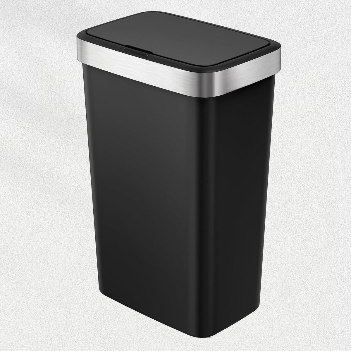 50 Liter Keukenafvalemmer - Zwart - 39,9 x 27,6 x 63,2 cm - Met Automatische Sensor en Softclose - Voor Keukens