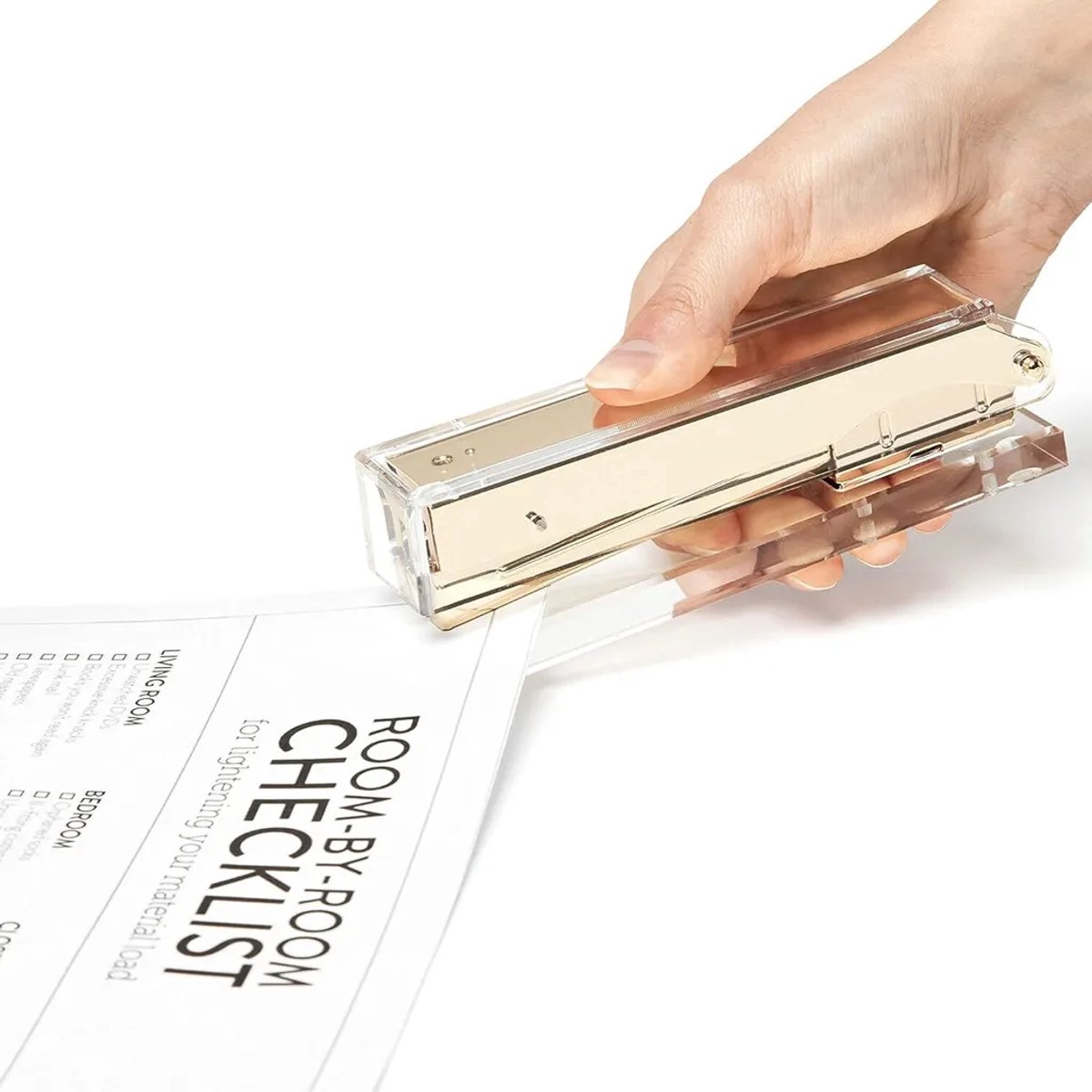 Deze kantoornietmachine (1 stuk), onderdeel van een modern vormgegeven kantoorset, is de ideale combinatie van nietmachine en perforator Geschikt voor op uw bureau.
