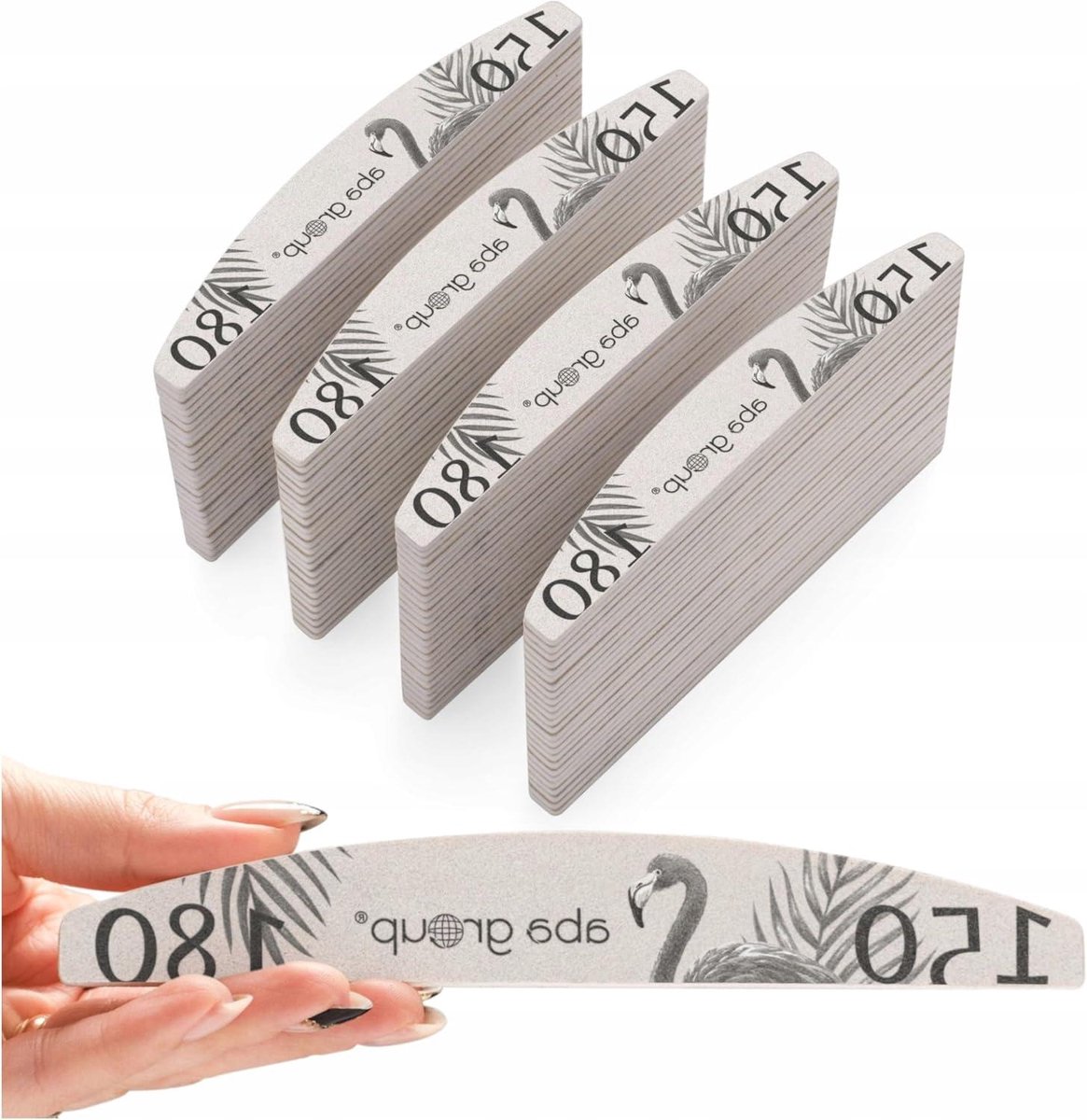 Nagelvijlen Set - Nagelvijltjes - Nagelstyling - Grof en Fijn - 100 Stuks - Wit Grijs