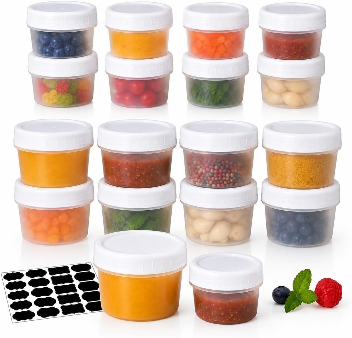 Kleine Vriesdozen met Deksel - Klein - 120 ml - Plastic Vershouddozen - Voor Vriezen