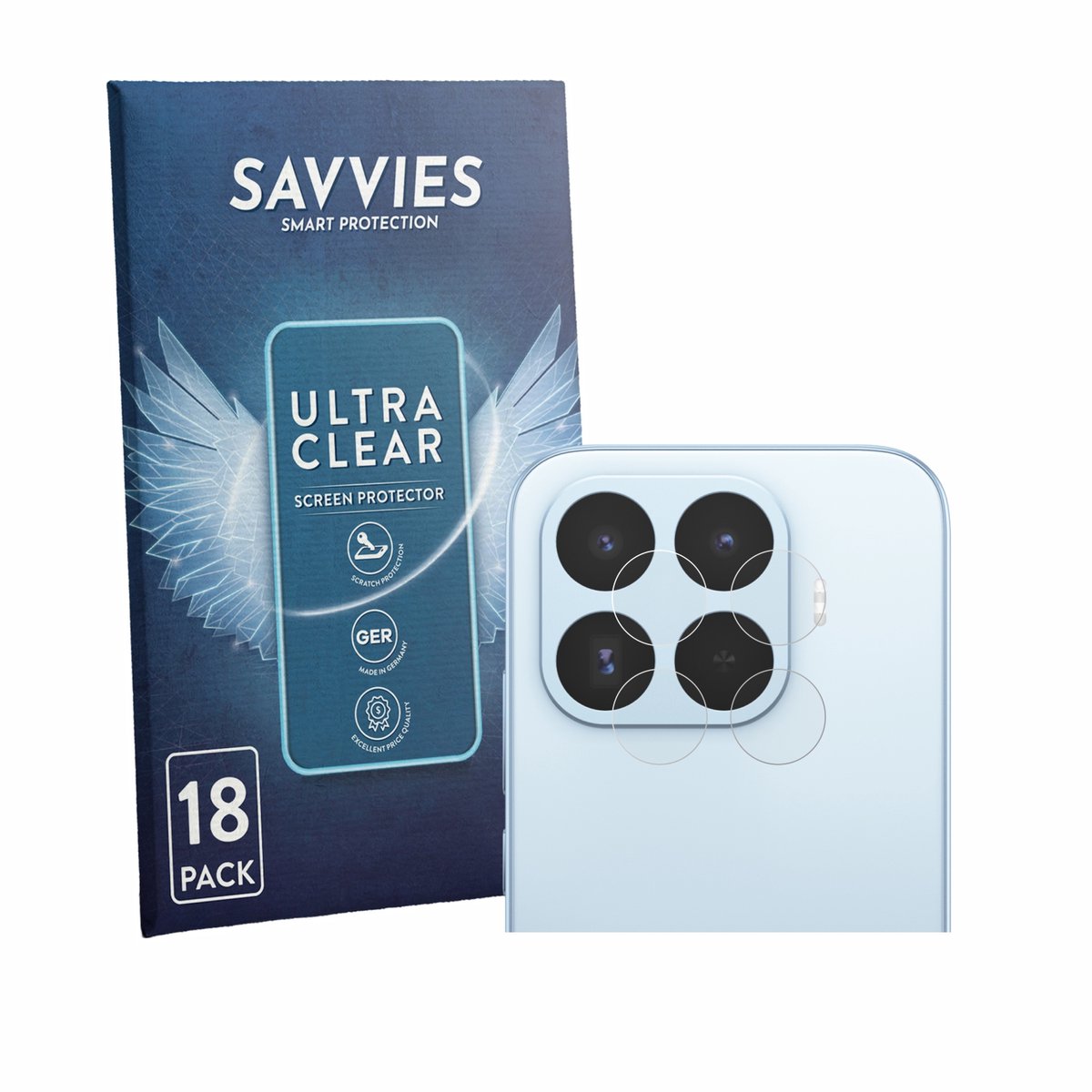 Savvies - Screenprotector voor Xiaomi 17T (ALLEEN Camera Lens) - Folie Beschermfolie transparant 18 Stuks