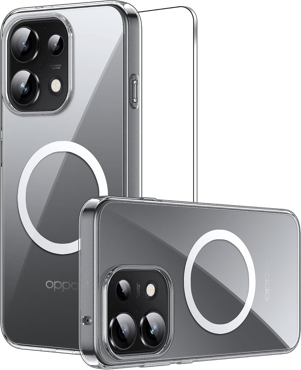 Zandarix Hoesje Geschikt voor Oppo Reno 16 / 16 Pro - Geschikt voor Mag - Volledige Deking - Met Screenprotector - Back Cover Hoesje - Transparant