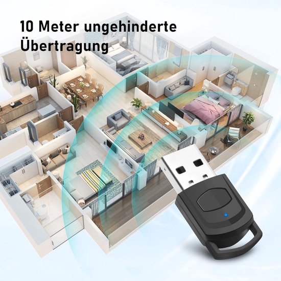 Bluetooth USB Audio Adapter voor PS5, PS4 en PC - Draadloze Dongle met Mini Microfoon, Plug & Play voor Gaming en Muziekstreaming — afbeelding 4