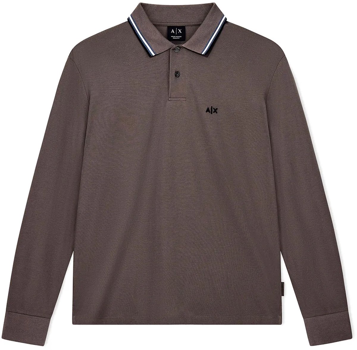 Armani Exchange Xm003427_af13026 Lange Mouw Poloshirt Bruin XL Man
