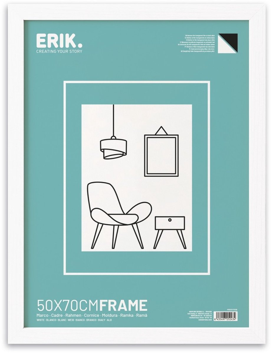 Grupo Erik - 50X70Cm Mdf White Frame Lijst - Multicolours