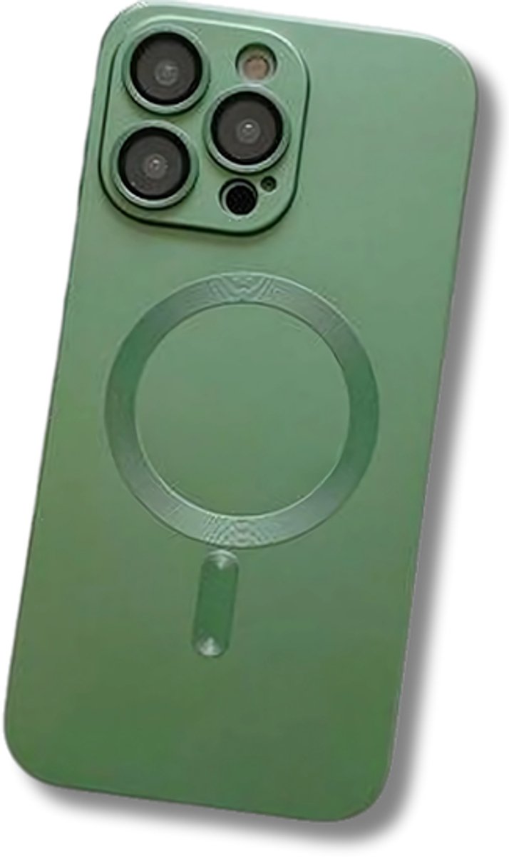 GREEN ON Lens Shield MagSafe TPU Case geschikt voor iPhone 14 - Groen