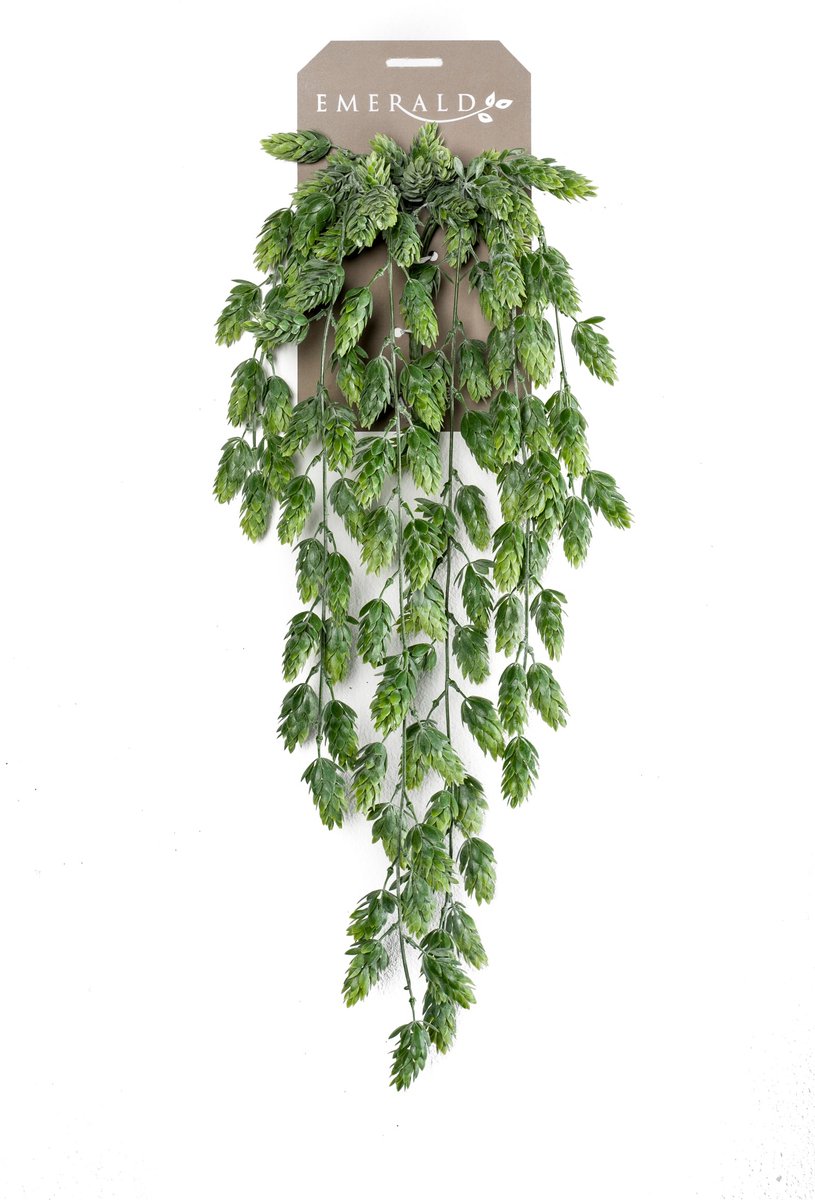 Emerald Kunst Hangplant Hop 70cm - Kunstplant voor binnen Groen