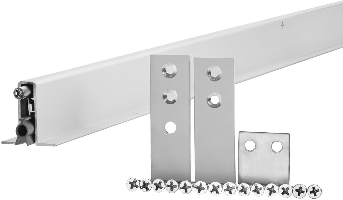 SOTECH Automatische freesdeurafdichting H15 (zij- en ondermontage voor deuren met een maximale breedte van 985 mm, inkortbaar, DIN links/rechts, aluminium met elastisch rubber) voor meer comfort