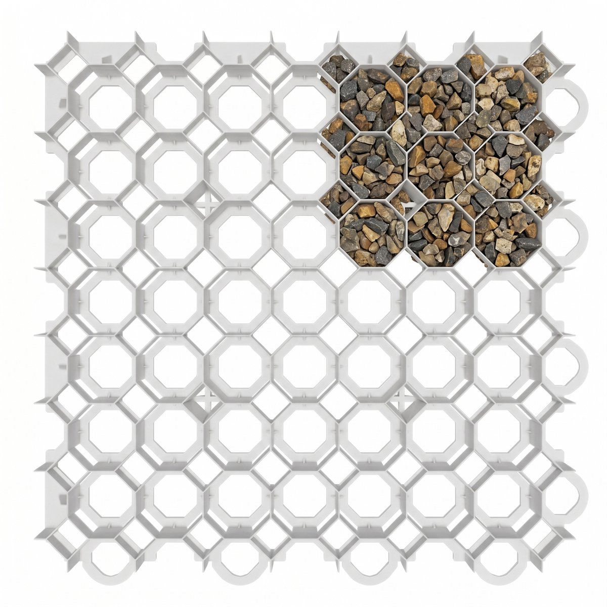 Grindmat Wit 49 x 49 x 4 cm | Per Stuk