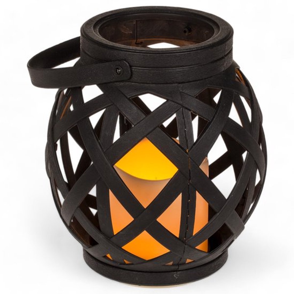 Windlicht - LED-kaars - Stijlvolle decoratie - 13,5 x 16 cm - Timerfunctie - Binnen en buiten - Kunststof
