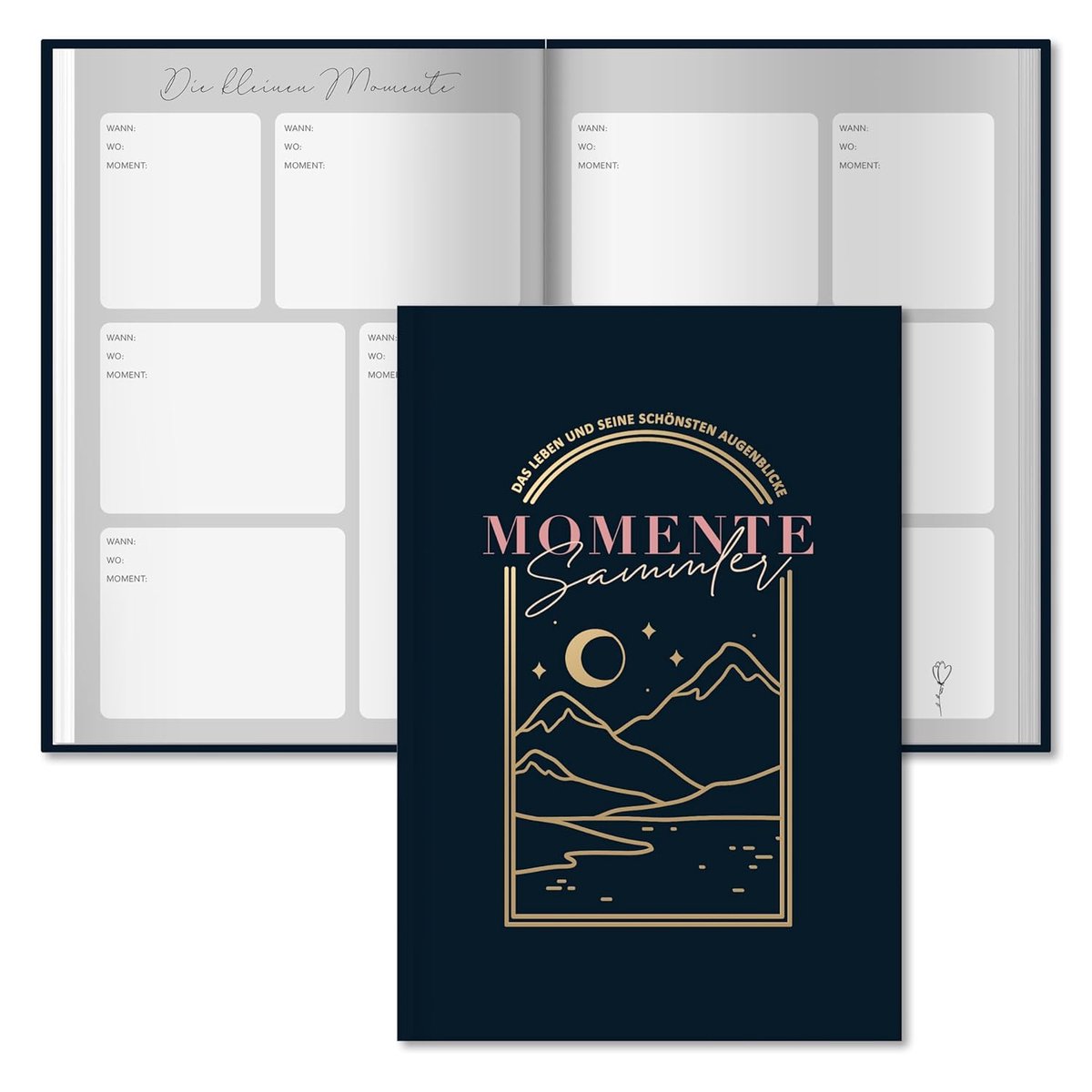 BIROYAL Dagboek voor volwassenen, momentenverzamelaar, registratieboek voor de mooiste momenten, herinneringen en - ShopVlot