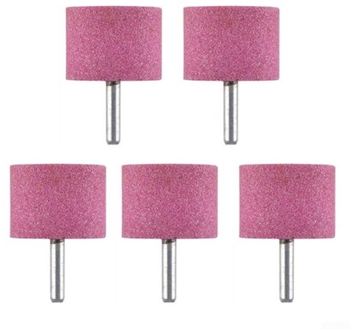 Schurende Steen 6mm Schacht - 5 Stuks - Hoge Hardheid - Voor Hout/Metaal/Jade - Schurende Snijkant - Totale Lengte 48mm - Slijpschijf