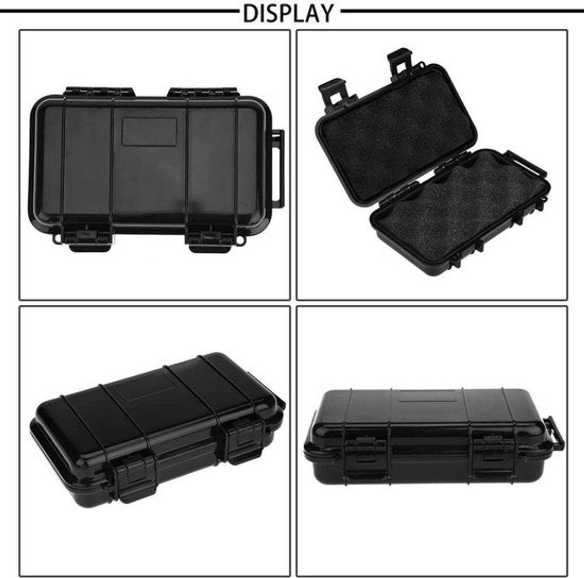 Survival Storage Box - Shockproof - Perfecte bescherming - Zwart - Waterdichte opbergdoos - Ideaal voor outdoor gebruik - 19L x 12W x 5.2...