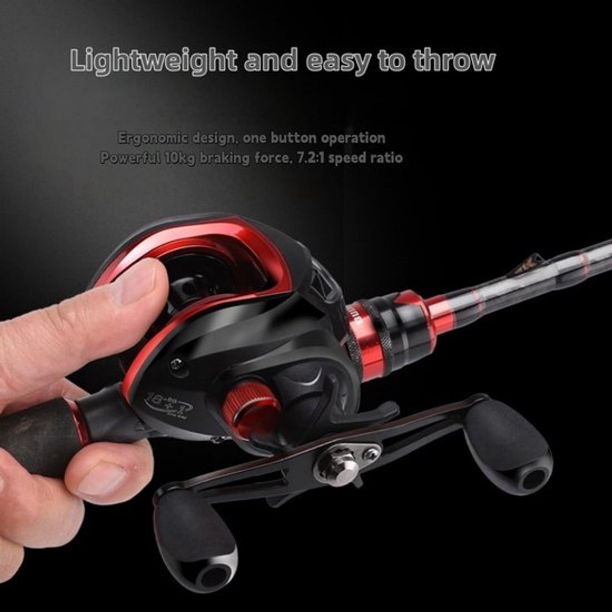 Zoutwater Baitcaster-molen met 8kg Remkracht - Krachtige en Lichtgewicht Vismolen