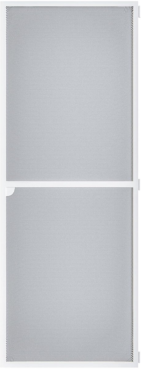 SnelShoppen - Muggennet voor de deur 100 x 220 cm - Effectieve Bescherming tegen Muggen - Verstelbaar met Aluminium en Glasvezel Frame - Wit/Grijs - C
