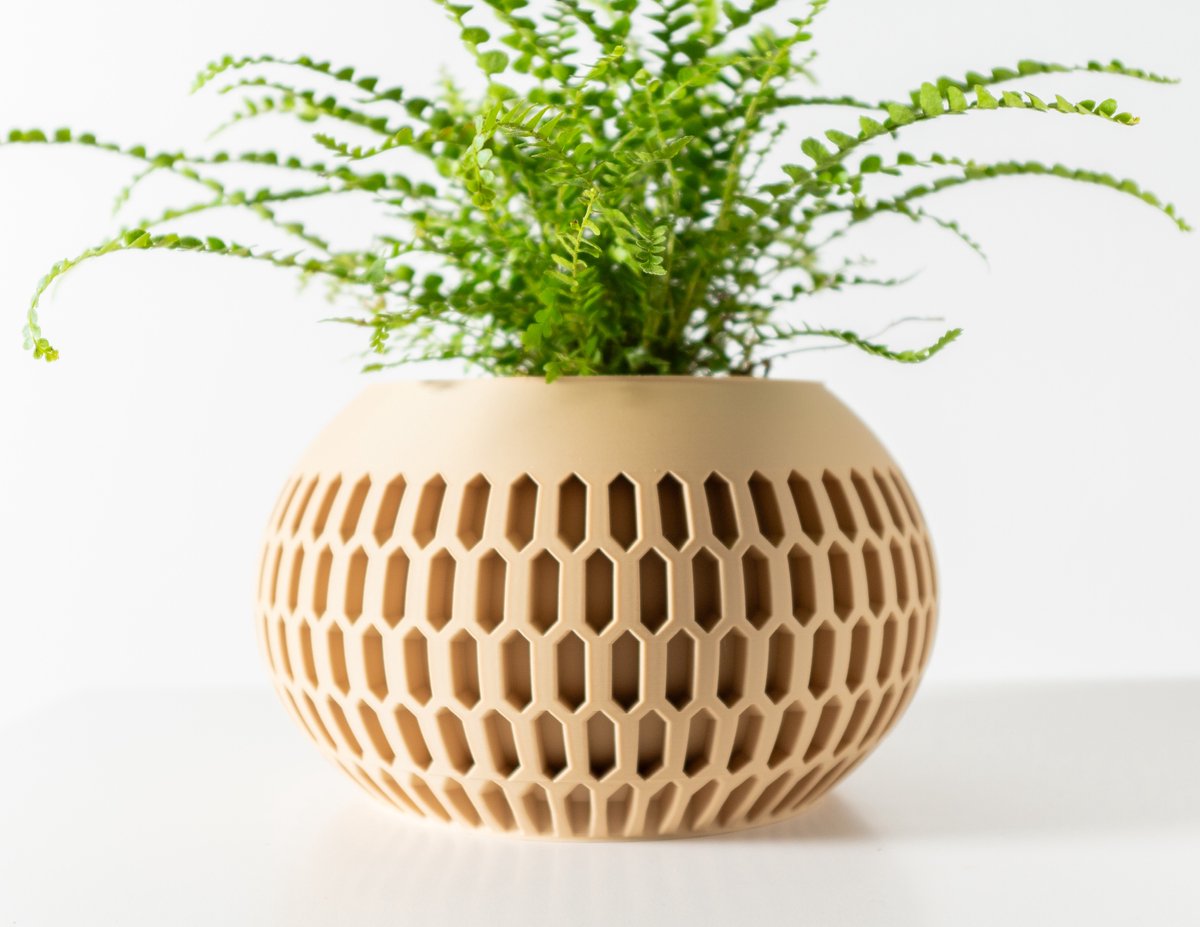 Skushy Mervis Bloempot - Moderne Designpot voor Kamerplanten - Sculpturale Plantenpot voor Woonkamer en Kantoor - Premium Woondecoratie