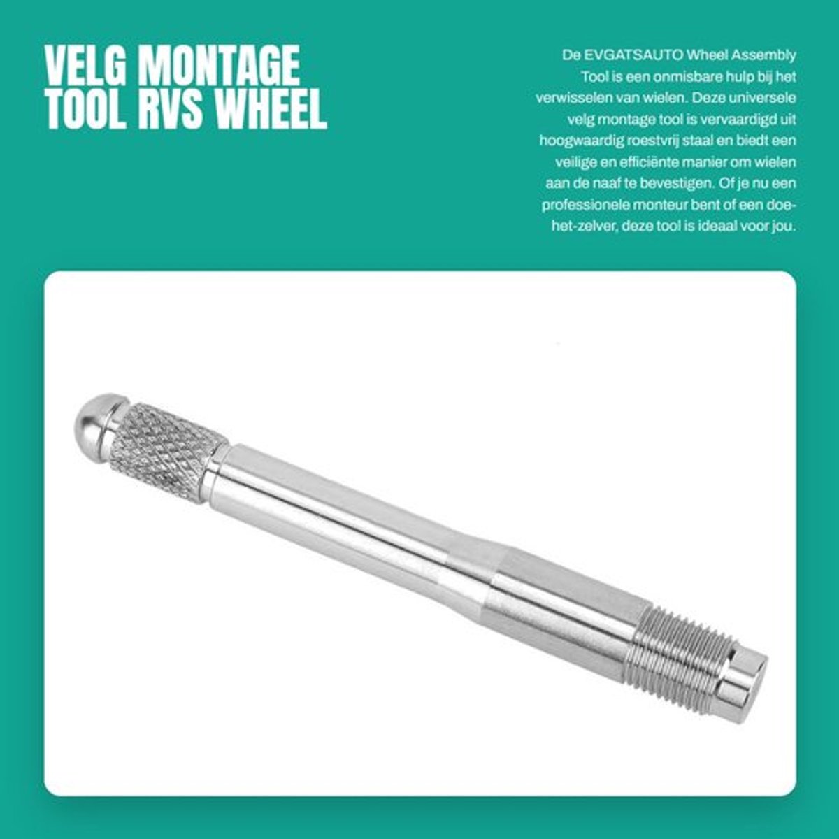 Wielmontage Tool Roestvrij Staal - Universele Wielvervang Tool - M14-1.25/M14-1.5 - Hoogwaardige Beugel - Eenvoudig in Gebruik - Duurzaam Materiaal - Wielmontagehulp