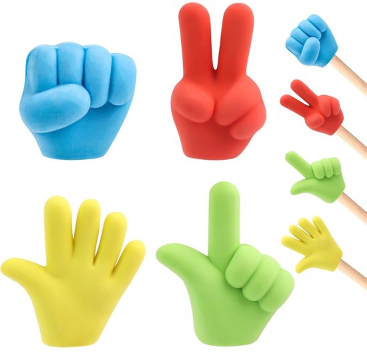 Potloodgummen 20 Stuks - Grappige Gummen - Creatieve Gummen - Kleurrijke Gummen - Geschikt voor School - Veilig Materiaal