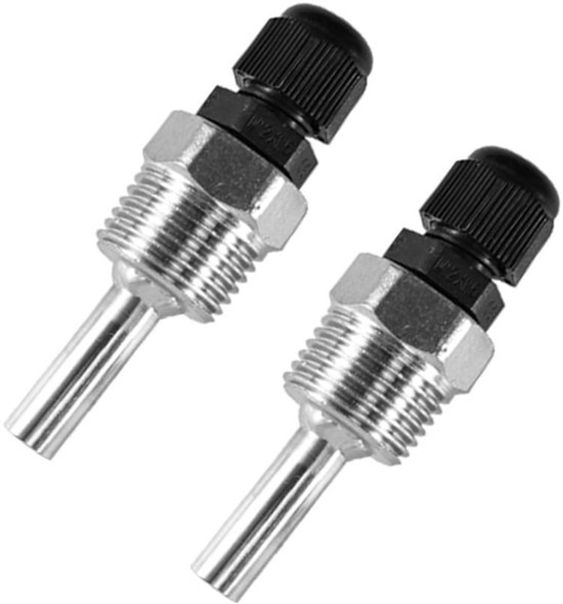Dompelhuls 2 stuks - G 1/2 inch Schroefdraad - Roestvrij Staal - Temperatuursensor - Duikhulzen 8 x 30 mm - Beschermbuis voor Thermoelementen