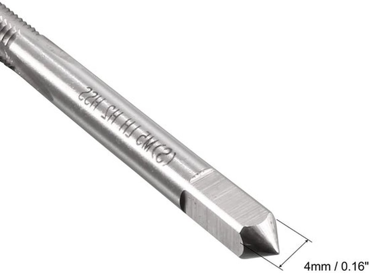 Metrische Kranen - Ti-Coated - 2 Stuks - M5 x 0,8 mm - Draadtapgereedschap - Geschikt voor Boren - Zilver