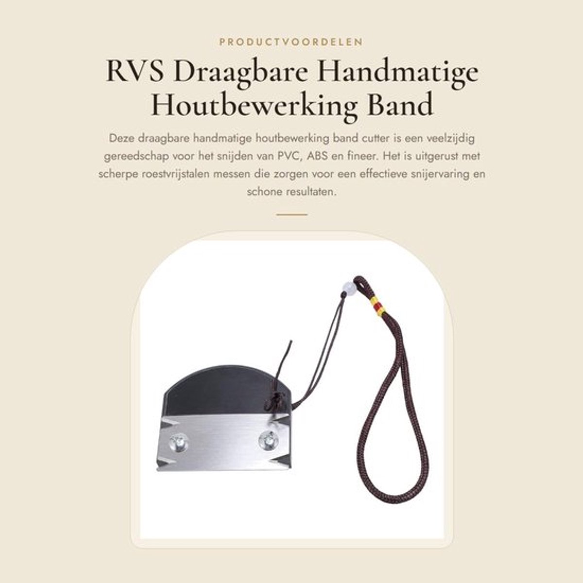 Hand Schaafmachine RVS - Draagbare Houtbewerking - Bandsnijder - Antislip - V-vormige Hoeken - Scherpe Messen - Houtbewerkingstool