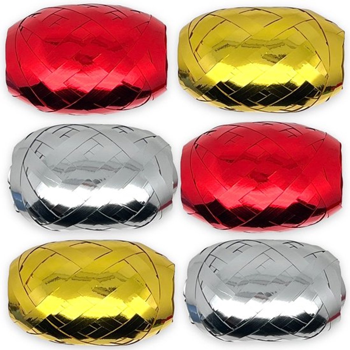 Cadeaulint Set - Glanzend/Maat - 6 Rollen - 10 m x 5 mm - Cadeaustrikken - Knutselen/Versieren - Perfect voor Feesten - Geschenkband