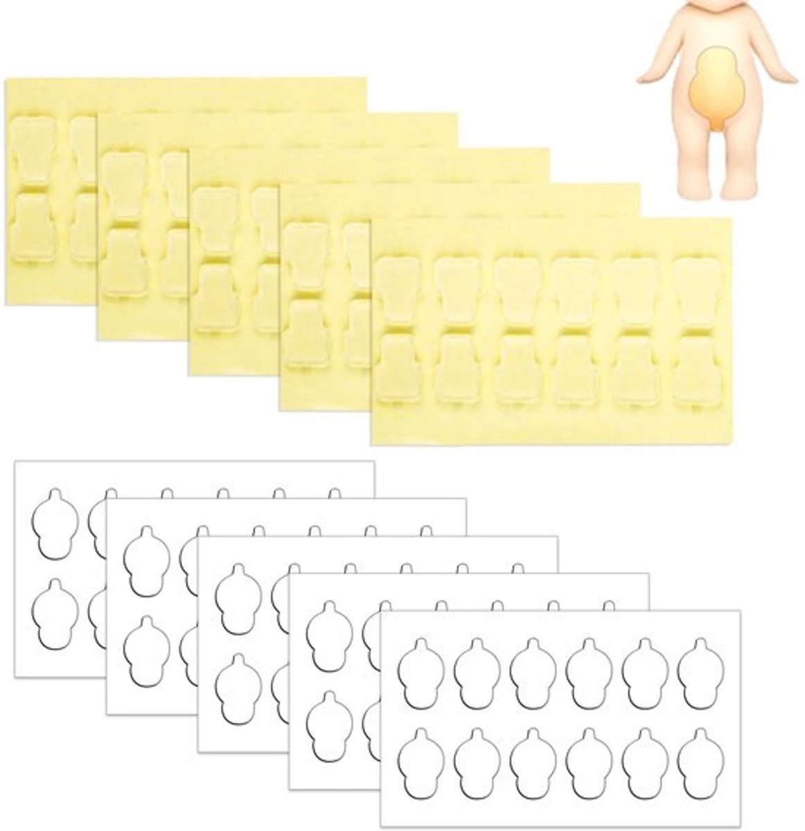 120 Stuks Plakband voor Sonny Baby, Dubbelzijdig Transparant Kleefpads Minifiguur Transparante Lijm Plakkerig Vervanging voor Plakband voor Sonny Doll