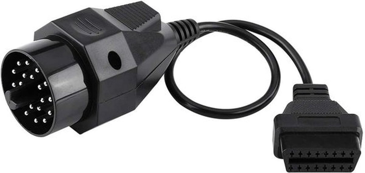 - OBD2 Connector - OBD2 Adapter - 20 Pin naar 16 Pin - Zwart - Auto Diagnostisch Gereedschap - 20 Pin Connector