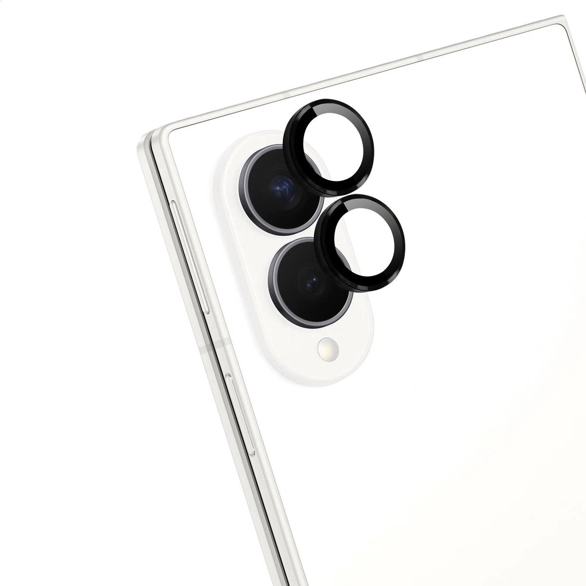 Rosso Camera Frame Protector Geschikt voor Samsung Galaxy Z Fold 8 - Case Friendly - 9H Tempered Glass voor Cameralens - Gemakkelijke Installatie met Tray - Zwart