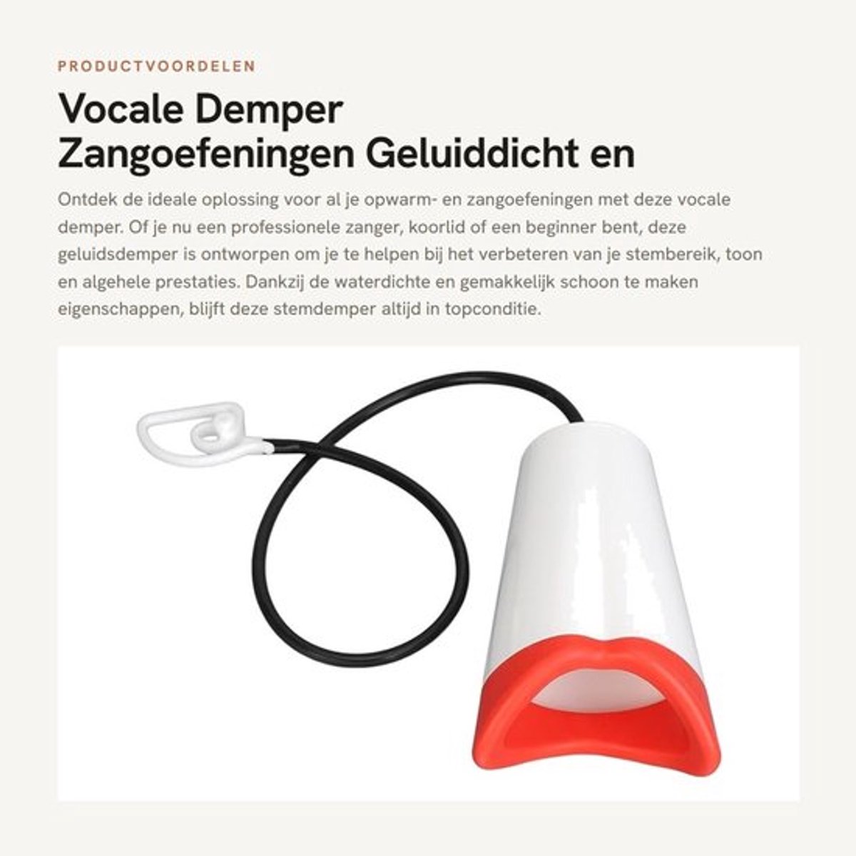 Stemdemper Waterdicht - Geluidsisolatie - Draagbaar - Verlicht Stress - Opwarmruimte - Verbeterd Stembereik - Geluidsdemper