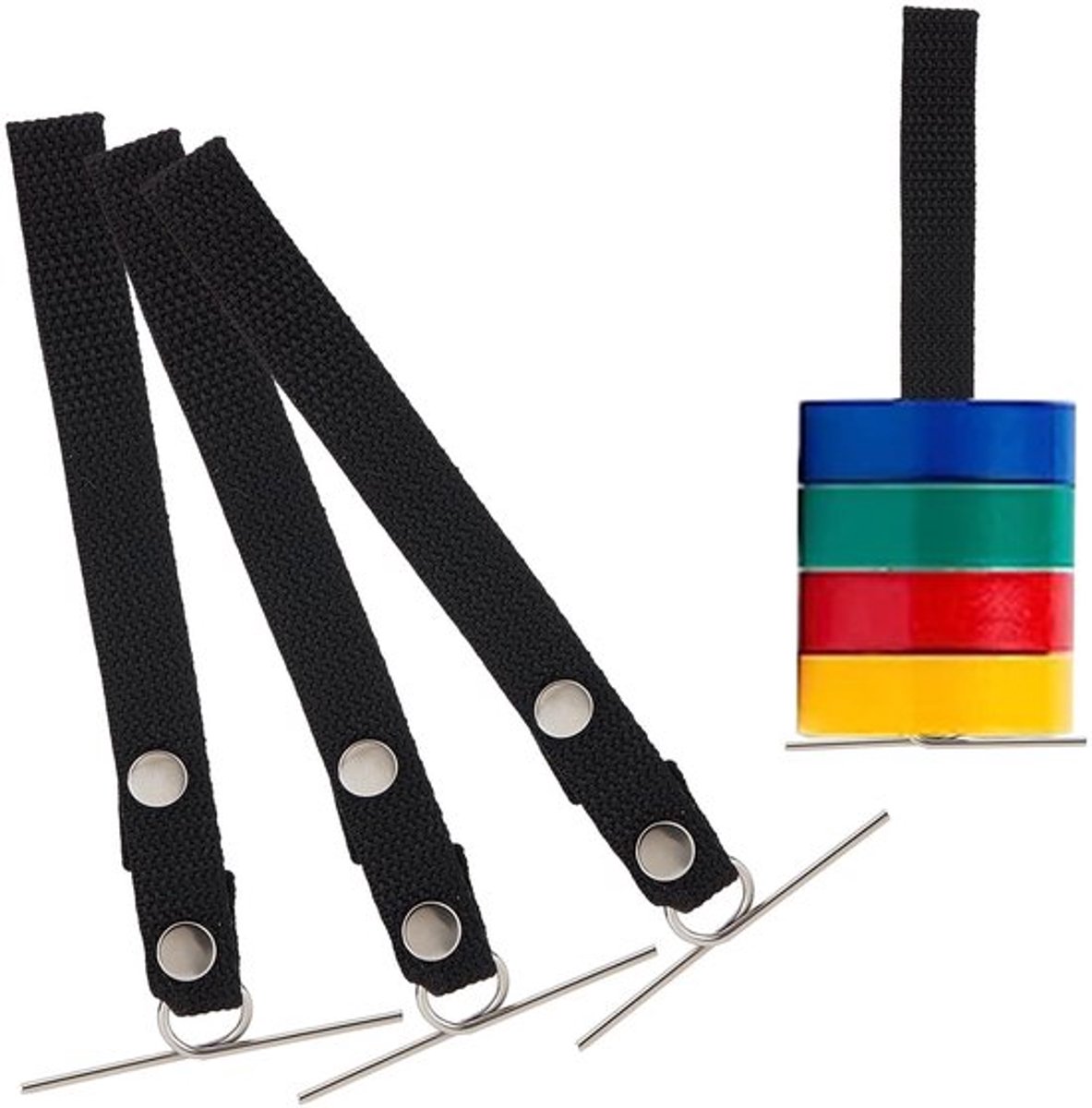 Polyester riemen - Opbergtape voor lanyards - 4 stuks zwart - Kangoeroedozen maken - Betrouwbaar materiaal voor veelzijdig gebruik