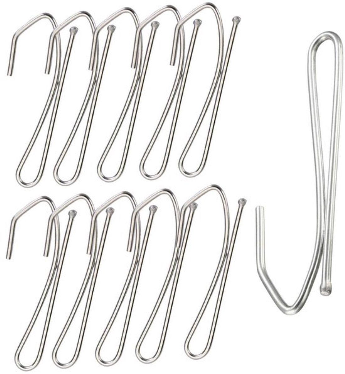 Gordijnhaken Metalen Knijpplooi - 100 Stuks - Duurzaam - Geschikt Voor Raam/Deur/Douchegordijnen - Eenvoudige Installatie