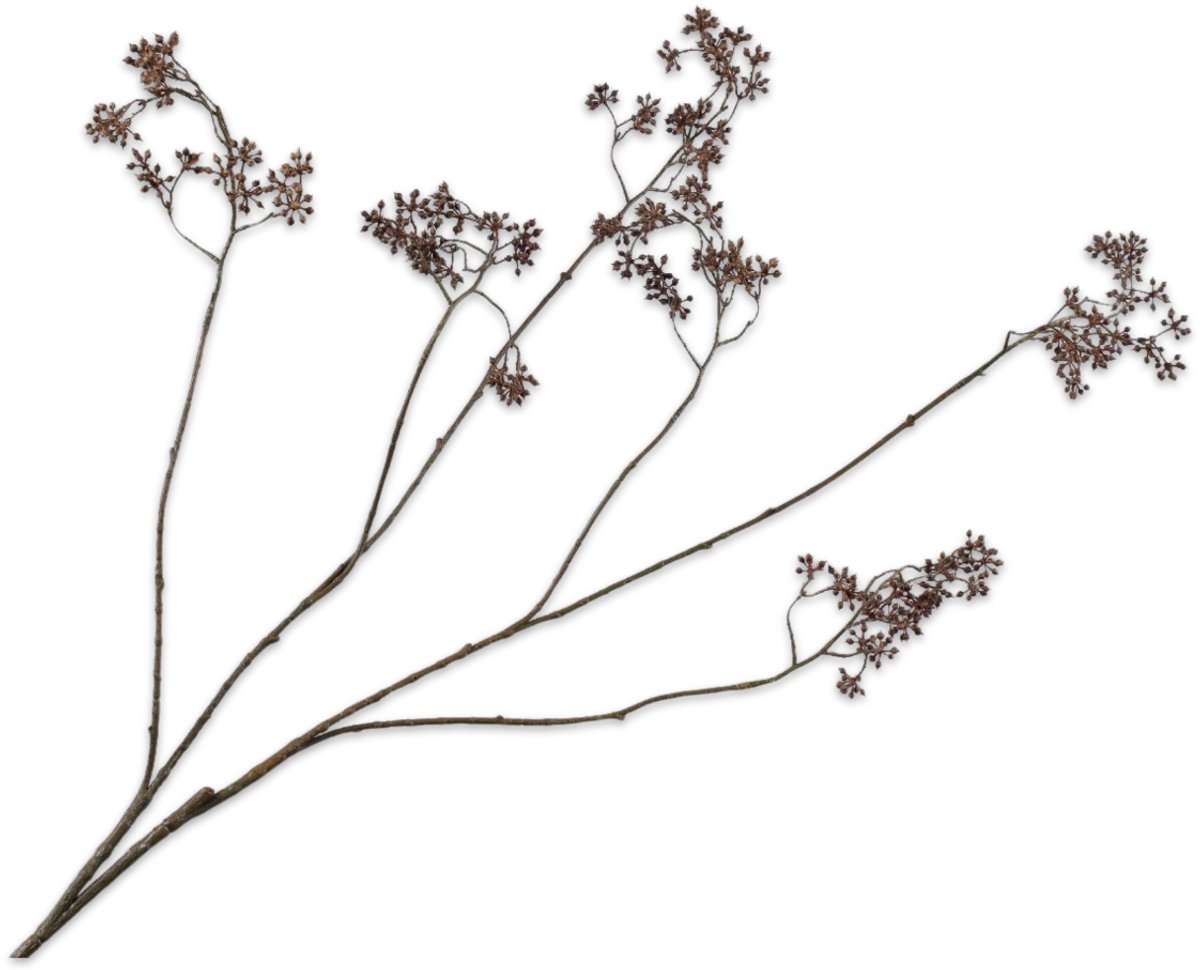 Silk-ka Kunstbloem-Zijden Bloem Spirea Tak Bruin 125 cm