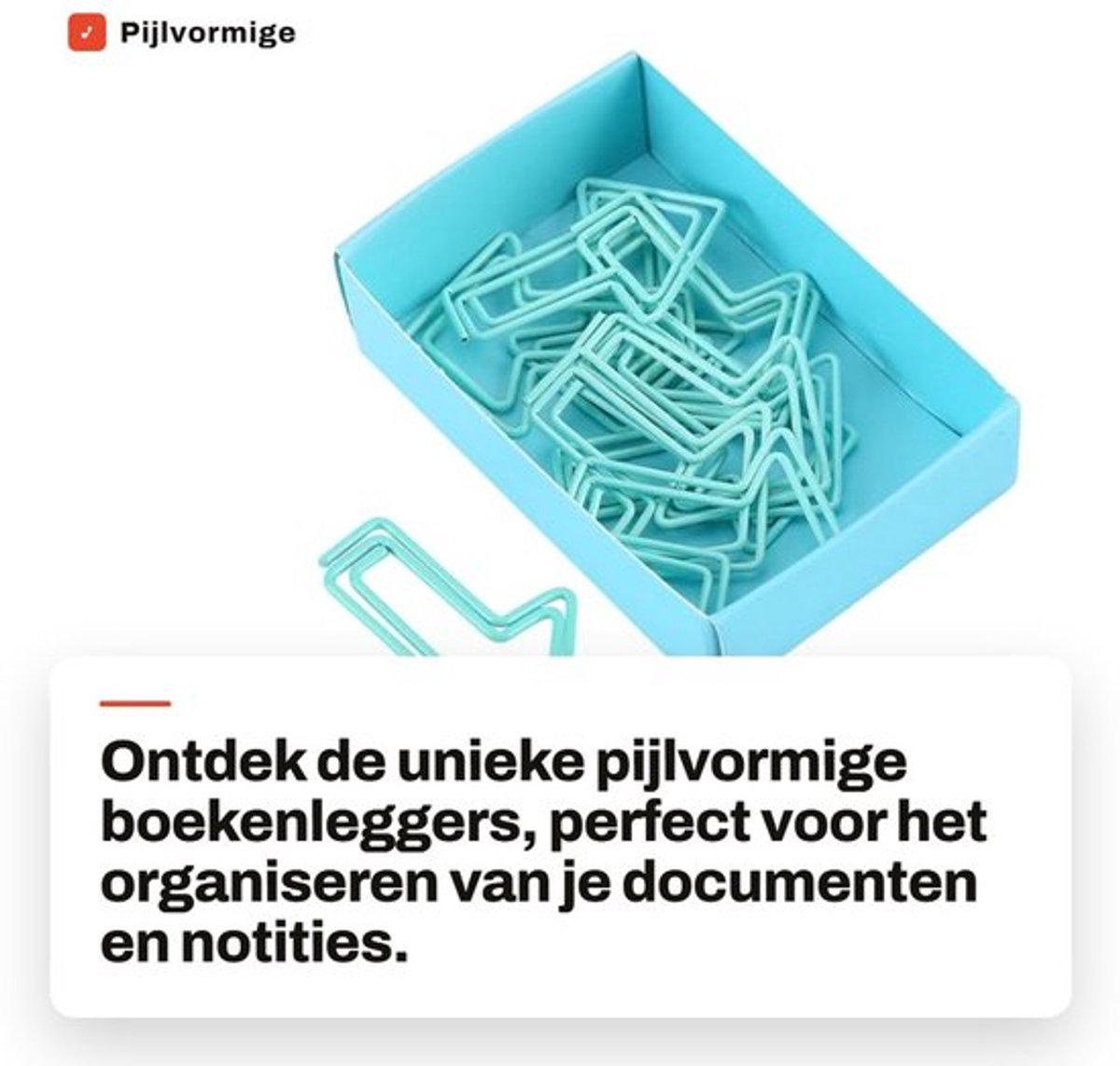 Bladwijzers Pijlvorm - 12 Stuks - Hoogwaardig Metaal - Kunststofcoating - Lichtblauw - Uniek Ontwerp - Paperclips