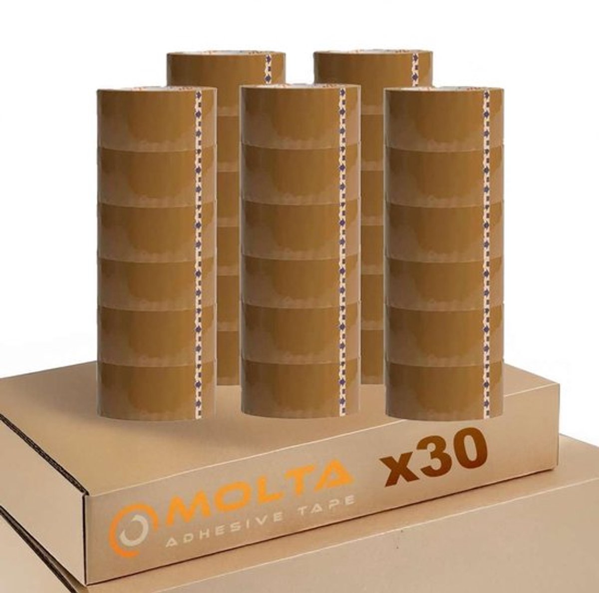 Solventa Bruin Pakkettape - 48 mm x 55 m - 30 Rollen