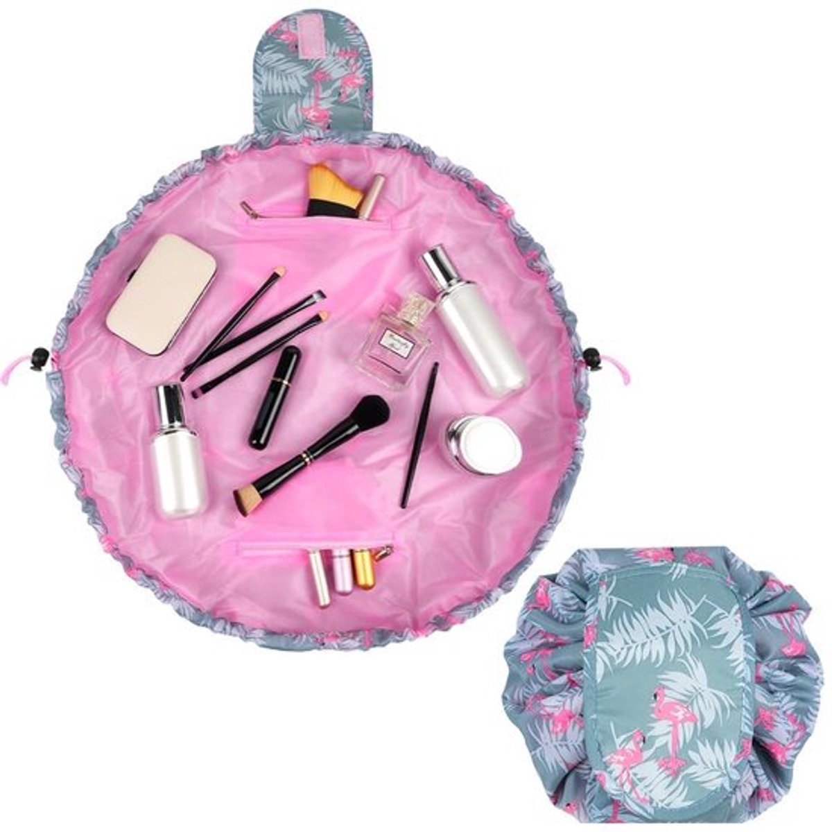 Make-uptas Grote Capaciteit - Make-uptas met Spiegel - Draagbaar - Organizer - Vlekbestendig - Sneldrogende Stof - Cosmetica Tas