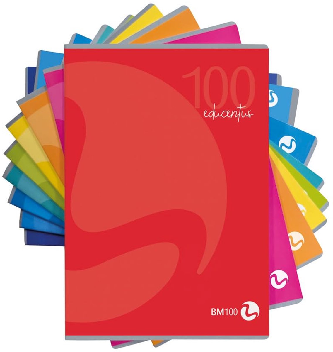 SnelShoppen - Leerschrift A4 Liniatuur Q Ruitjes 5 mm met Randen, 100 g/m² Papier, Verpakking van 10 Stuks in Diverse Kleuren - Ideaal voor School, No
