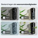 Finetech videodeurbel bestand tegen regen, hitte, sneeuw en wind.