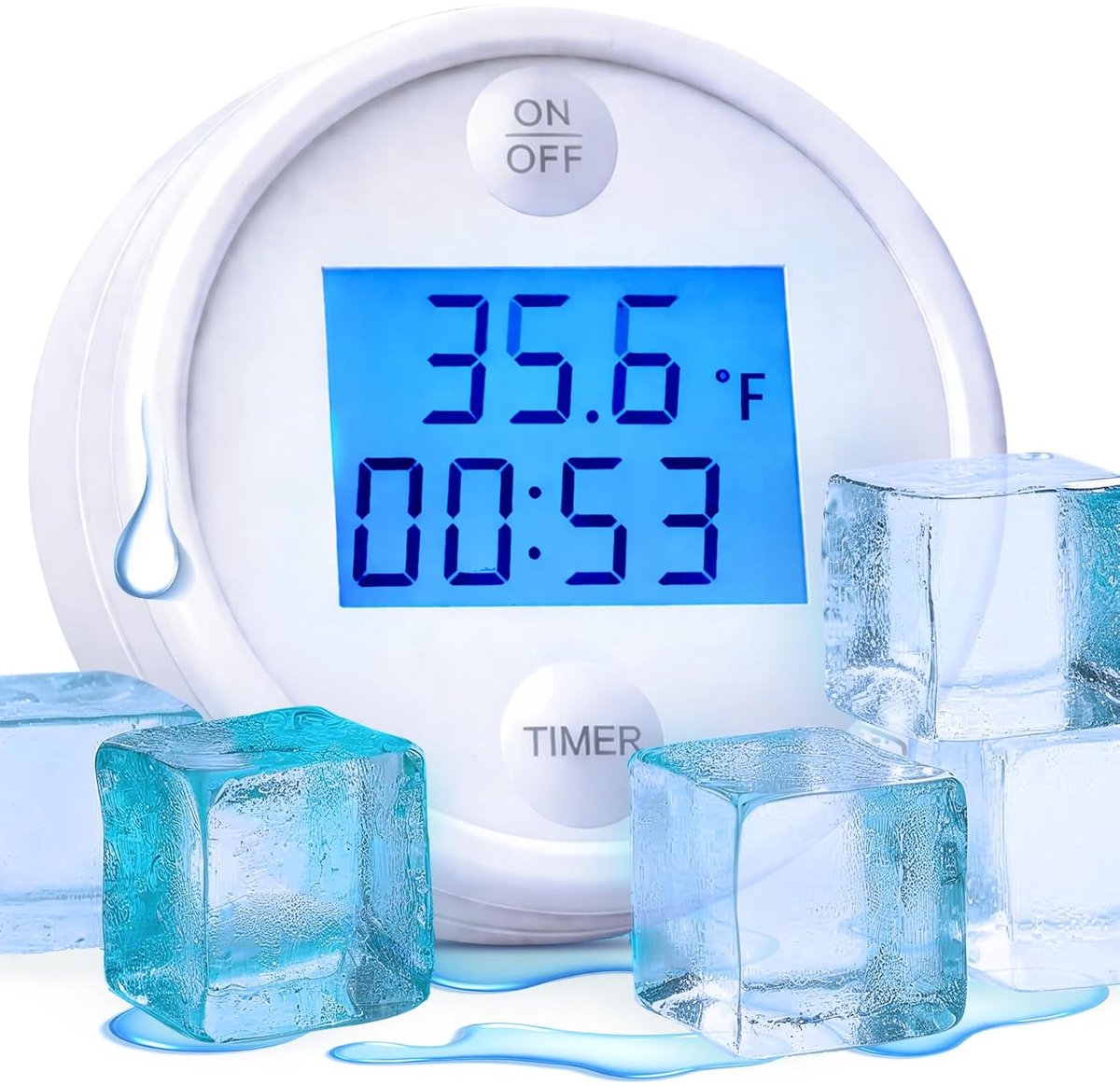 SnelShoppen - Zwembadthermometer met Timer, Drijvende Waterdichte Thermometer voor Zwembad, Spa en IJsbad, Gepatenteerd Ontwerp voor Nauwkeurig Afleze