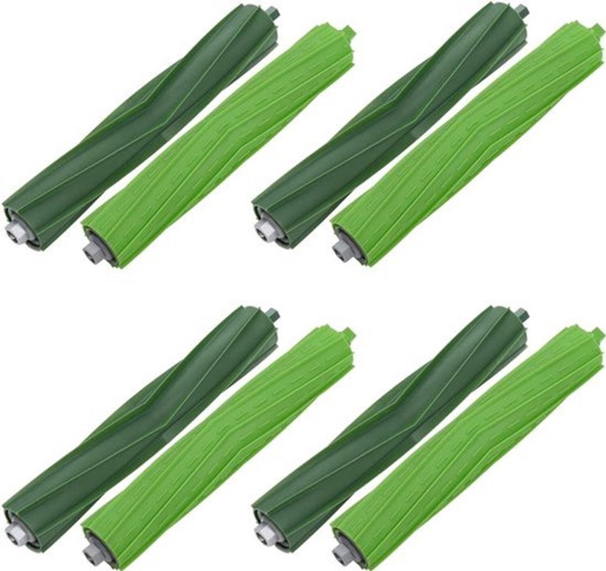 4-delige vervangende rolborstelset voor Geschikt voor e/i/j serie, borstelaccessoires voor Geschikt voor i7 j7 E7 robotstofzuigers, 8 rubberen borstelkoppen.