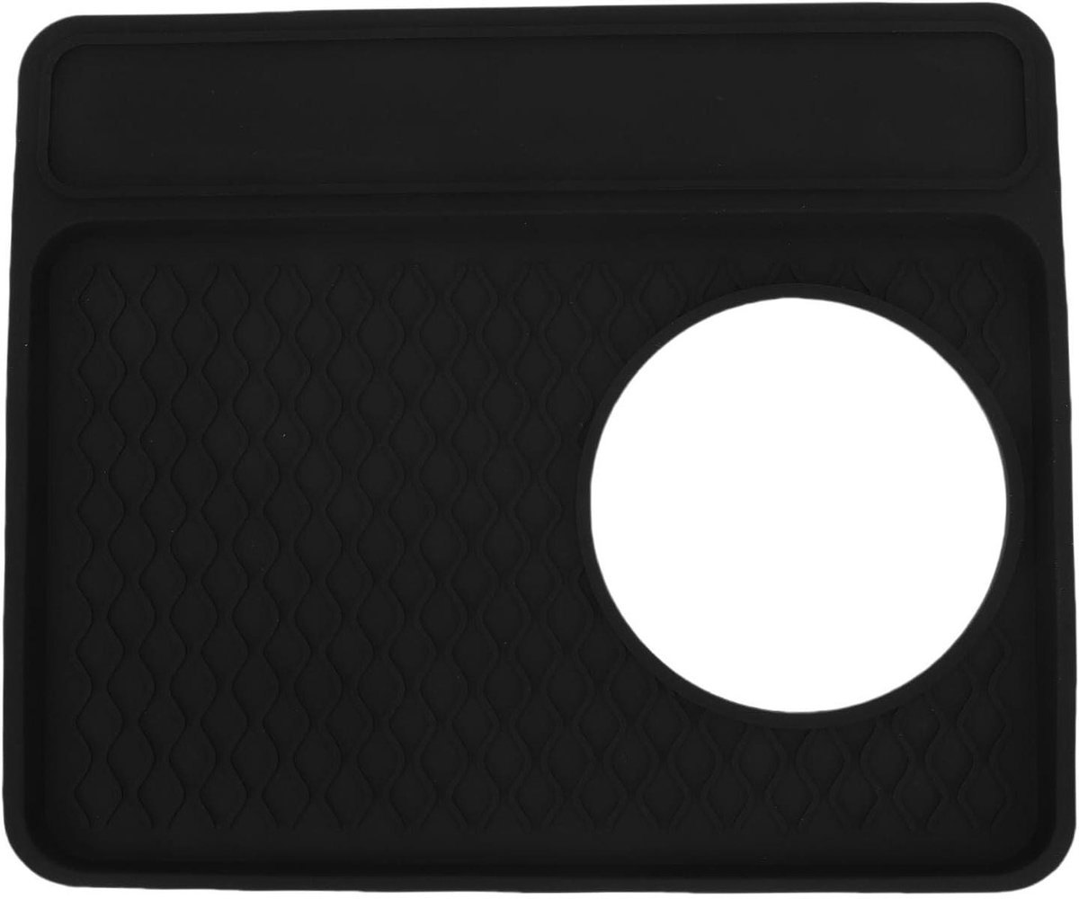 Koffiemachine Top Mat - Tamper Mat Silicoon - Koffie Bereiden - Voorkomt Krassen - 28x23.4x1 cm - Zwart