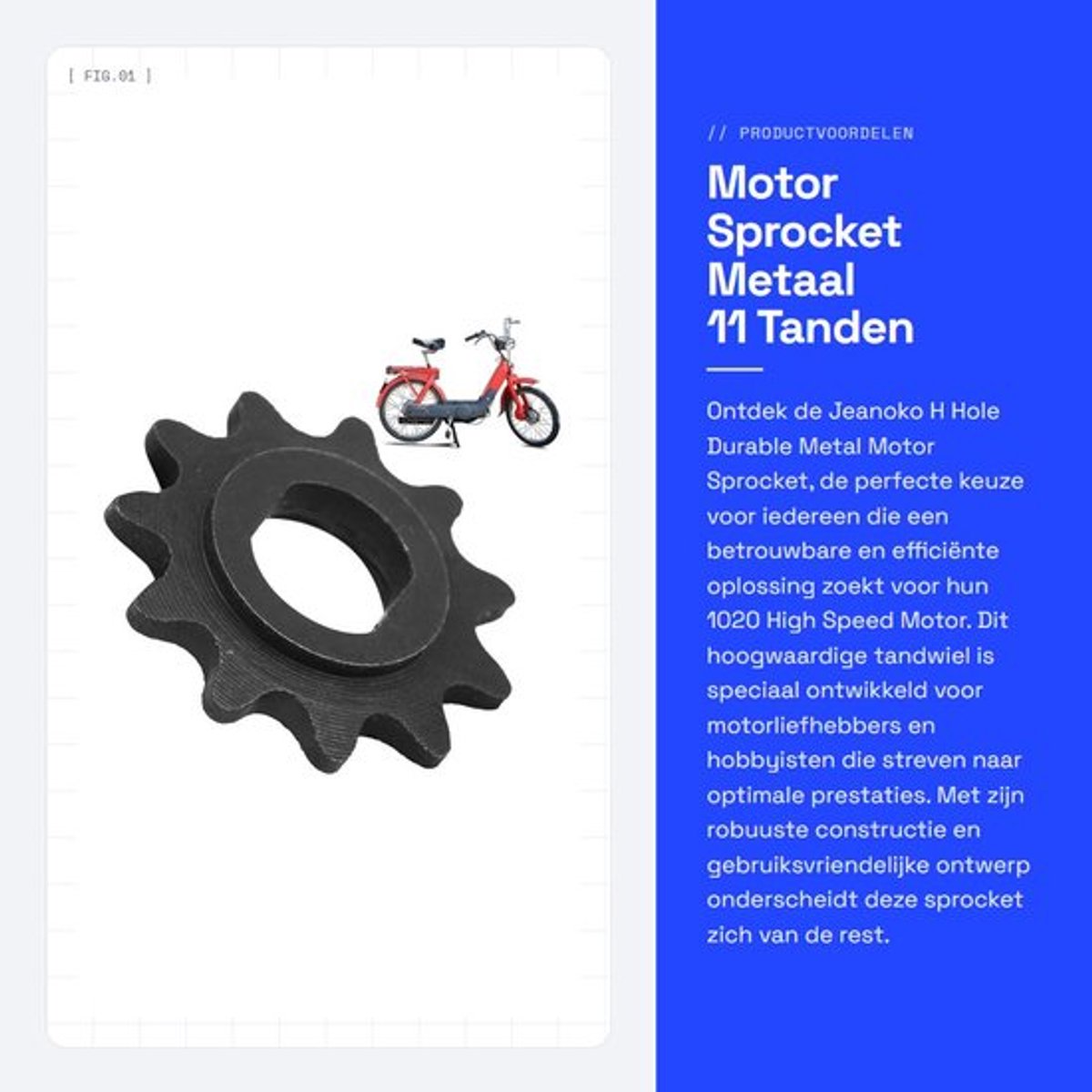 Motor Tandwiel 11 Tanden - Tandwiel 25H - Staal - Lichtgewicht - Duurzaam - Geschikt voor 1020 Hoge Snelheid Motor