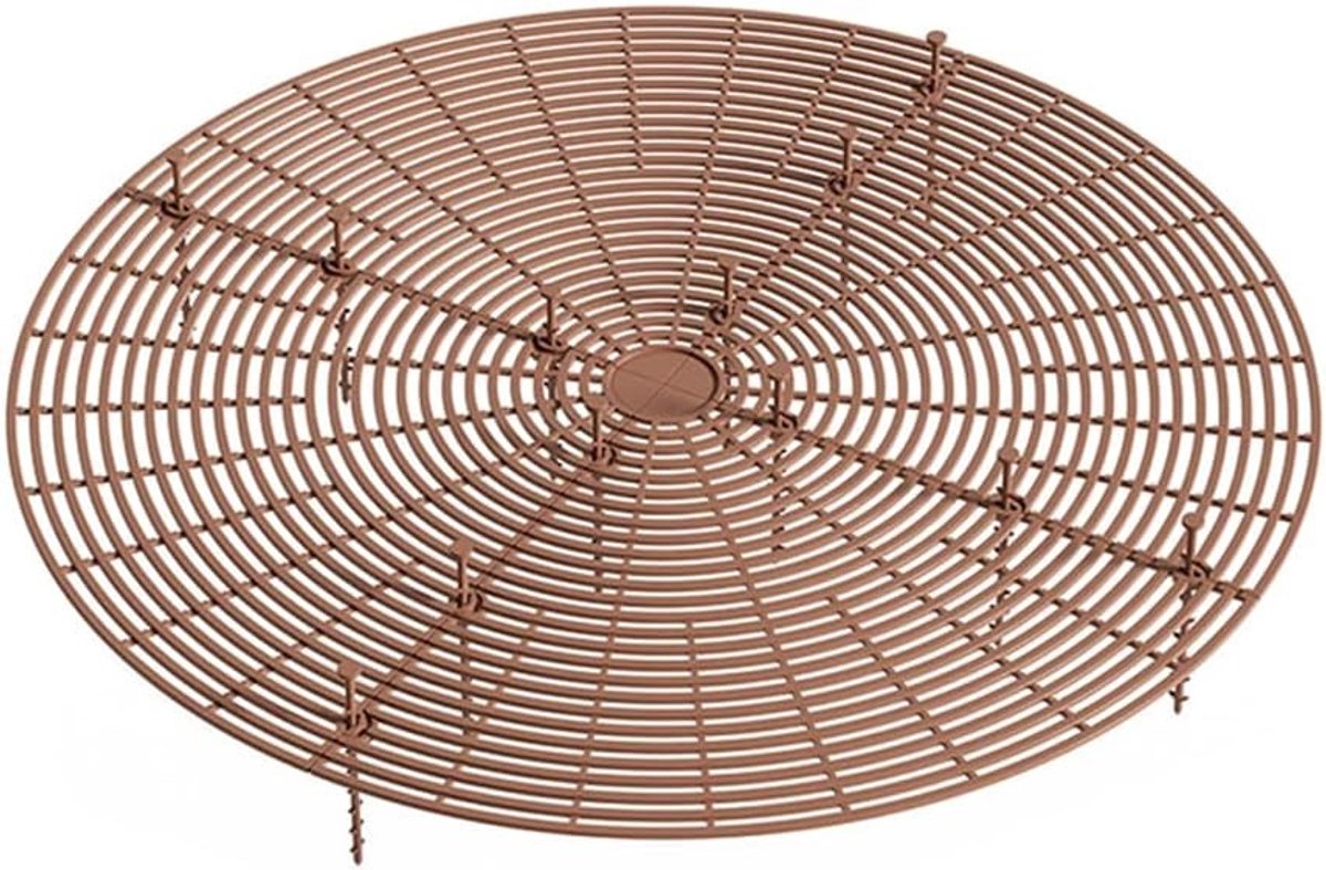 Grote Plant Pot Bodembedekking, Snijbare Bescherming voor Bloempotten met Diepe Steunen, Voorkomt Graafgedrag van Honden en Katten, 52 cm Diameter