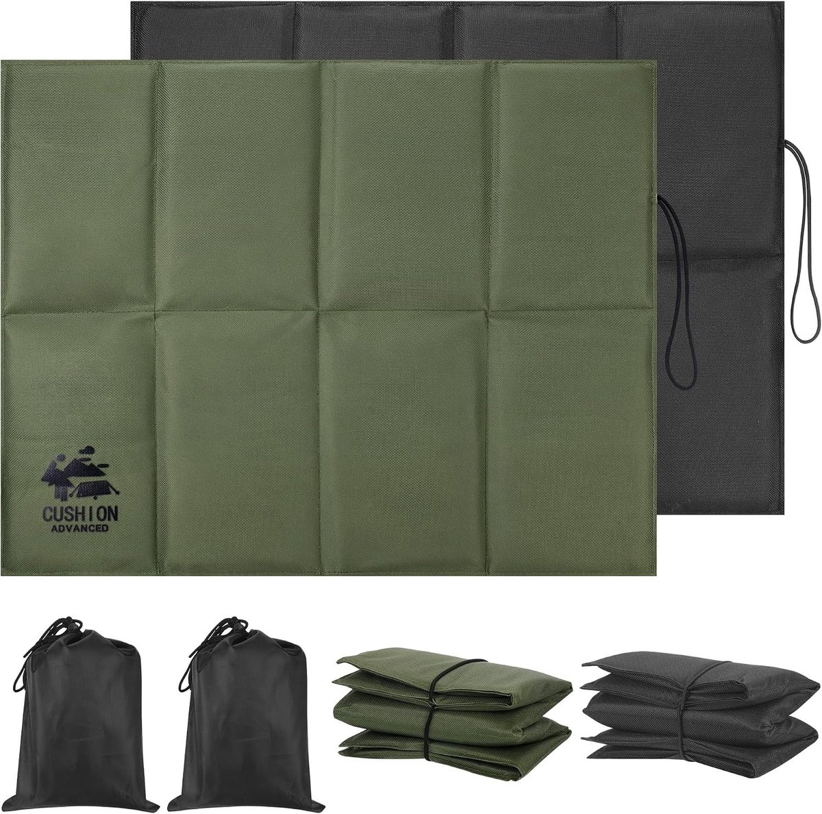 SnelShoppen - 2 Stuks Camping Seat Mat - Lichtgewicht en Draagbaar - Comfortabele Zitkussens voor Camping, Tuin, Picknick, Feest, Binnen en Buiten - W