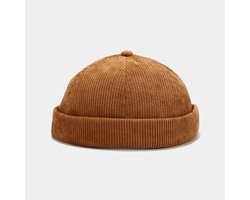 Unisex Docker Cap Hoeden Skullcap Beanie Werkmuts Matrozenpet Pet zonder rand Retro Skull Cap met oprolbare rand en verstelbare sluiting