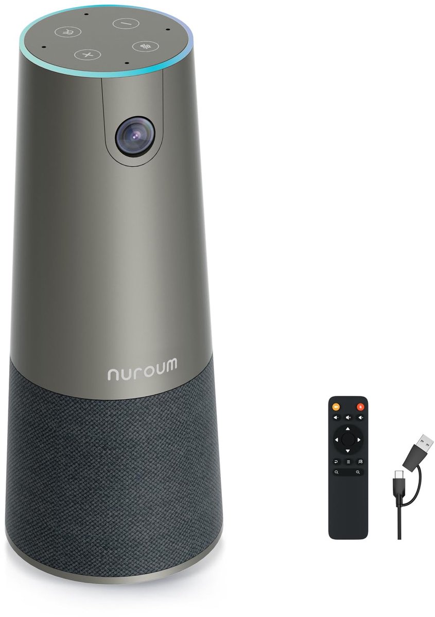 SnelShoppen - 4K Conferentiewebcam met Microfoon en Luidspreker, 8 MP CMOS, 120° FOV, 5x Zoom, AI Auto Framing, voor Zoom, Teams, Google Meet