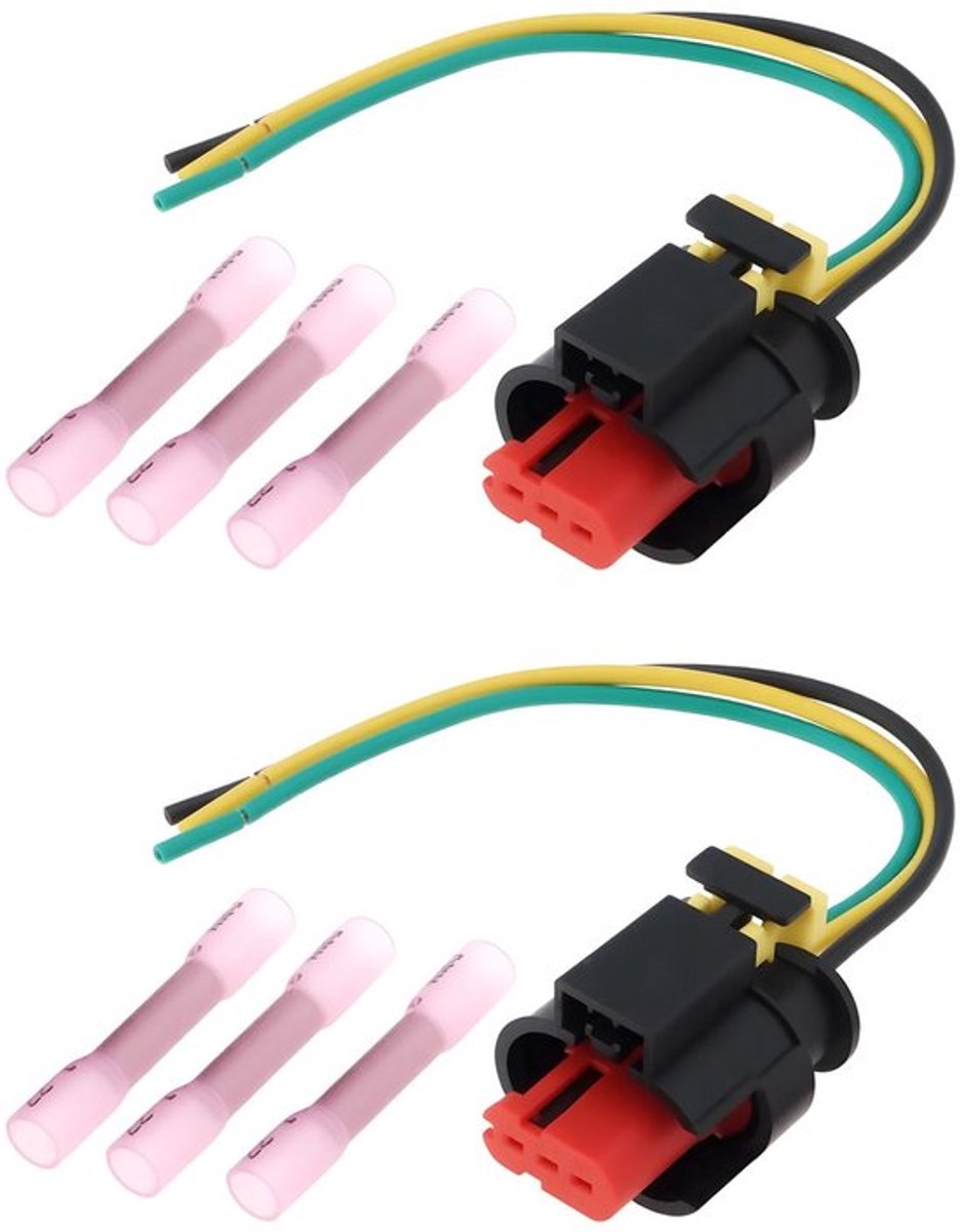 Set van 2 Bobine Plug Harnassen met Roze Crimp Connectors