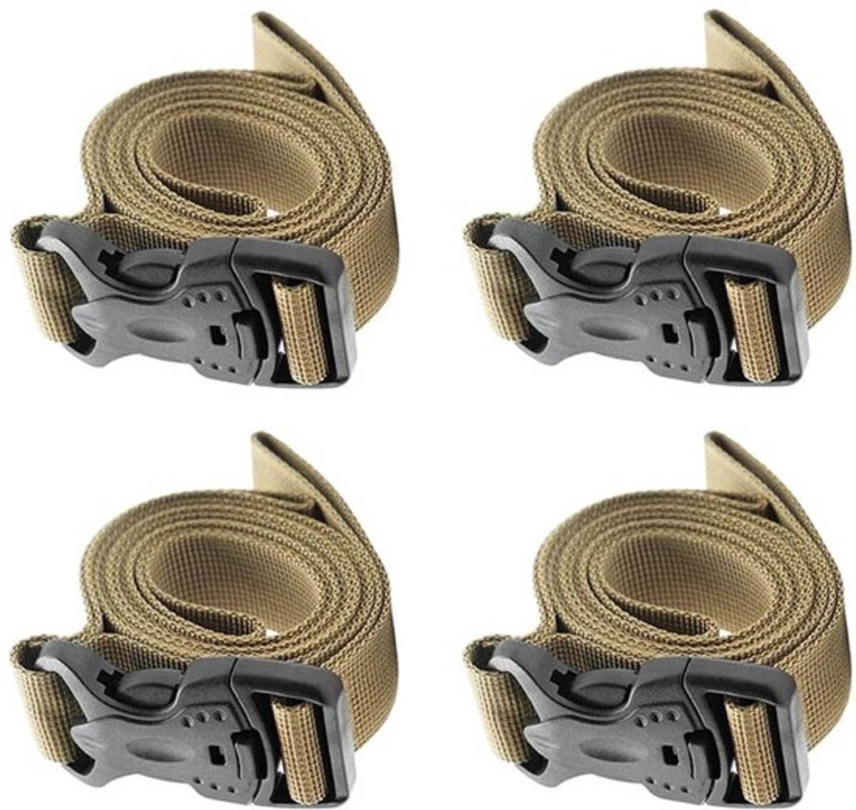 Bagageriemen Verstelbaar - Heavy Duty - 4 Stuks - Duurzaam Polypropyleen - Quick-Release Gesp - Lichtgewicht en Opvouwbaar - Bagageband