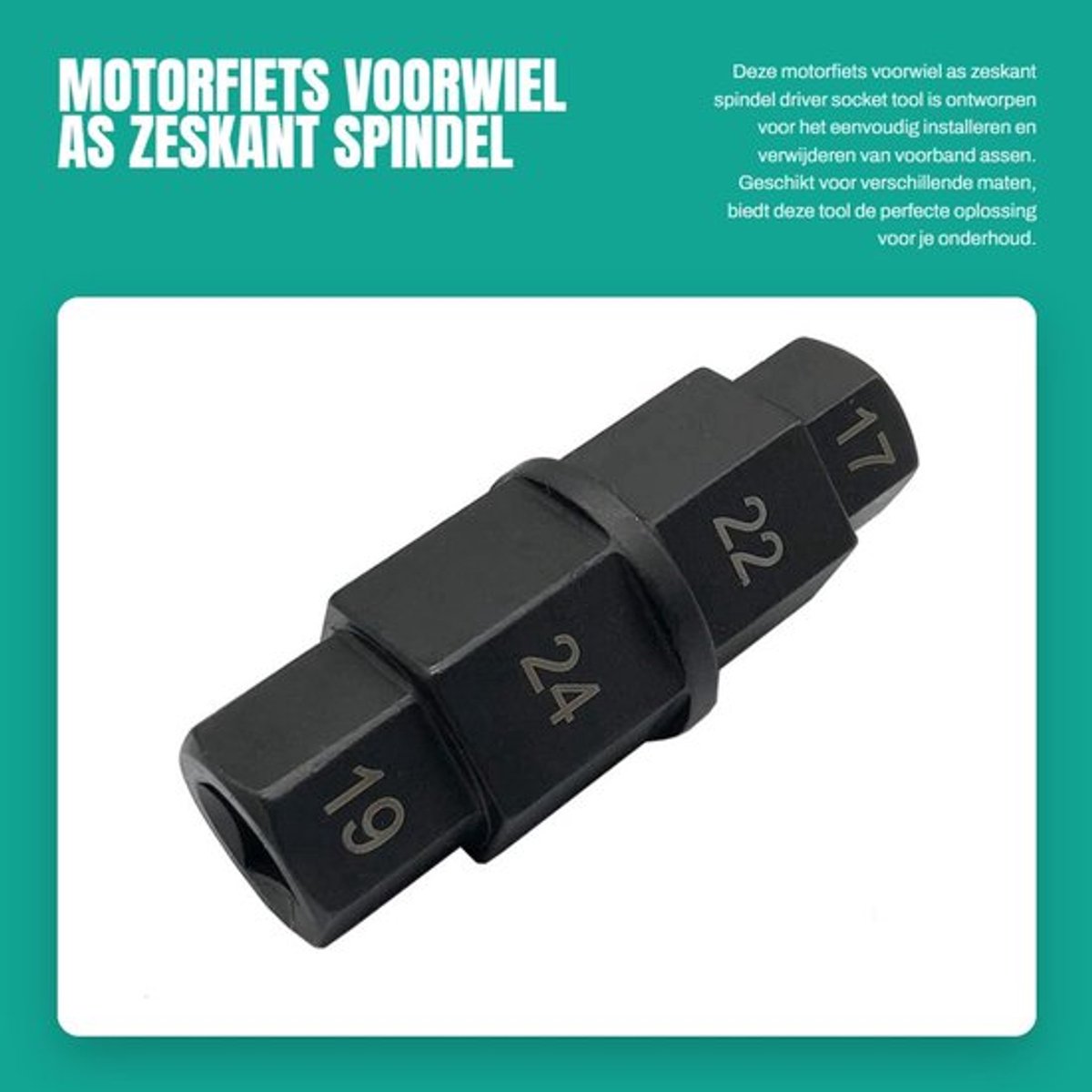 Motorfiets Voorwiel As Zeskant Spindel Driver Socket Tool