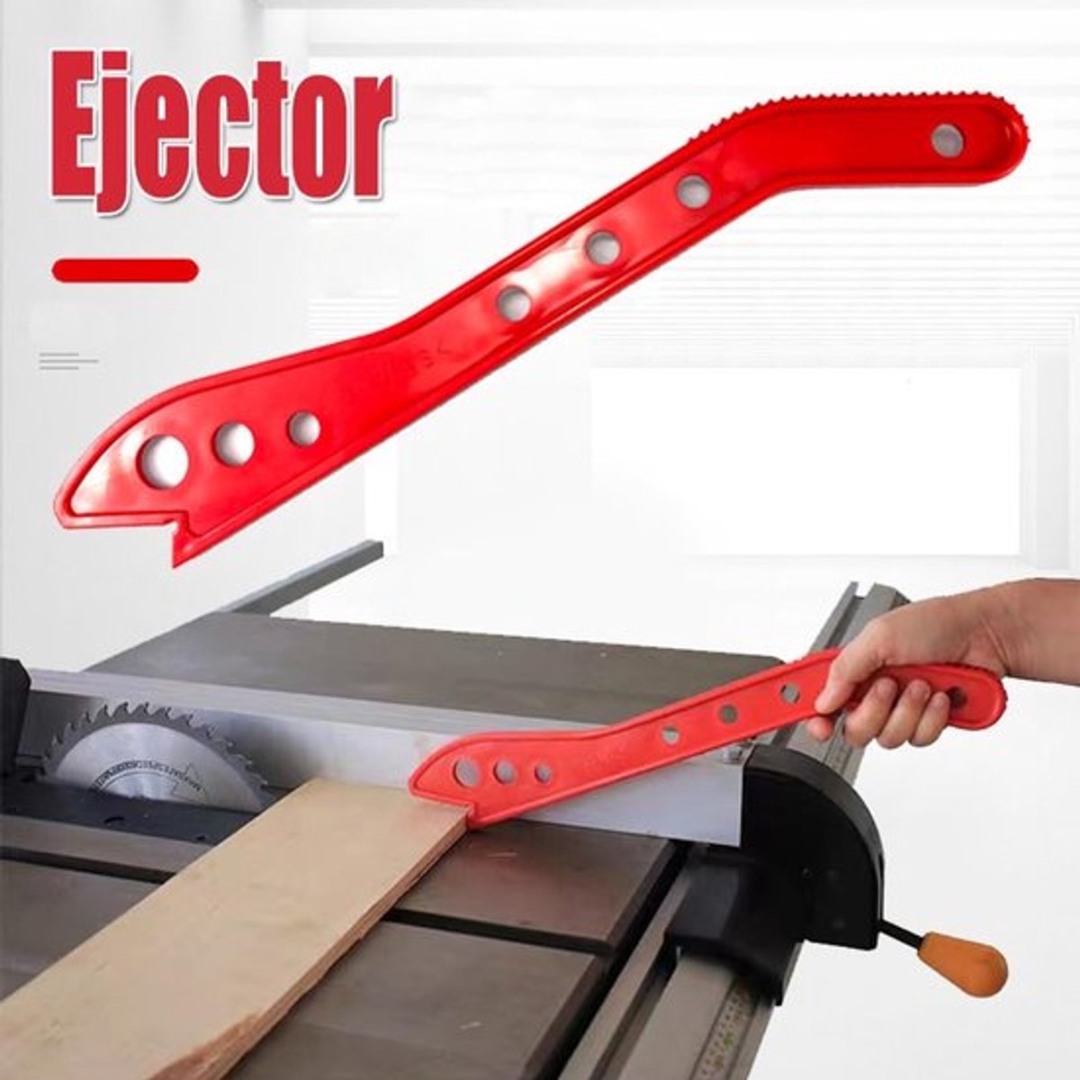 Duwstok Ergonomisch Handvat - Veiligheid voor Tafelzaag - Houtgeleider - Handbescherming - ABS Materiaal - 42 cm Lengte - Zaagduwstok